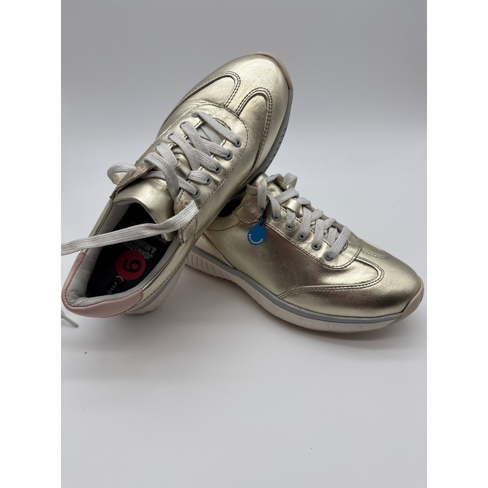 Johnston & Murphy XC4 Shoes Womens 6 golf Gold Metallic Waterproof Sneakers NWT - Picture 10 of 11